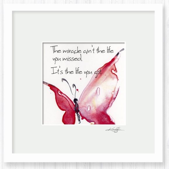 Butterfly Print in Mat from original painting by Kathy Morton Stanion - Miracle - Picture 3 of 4